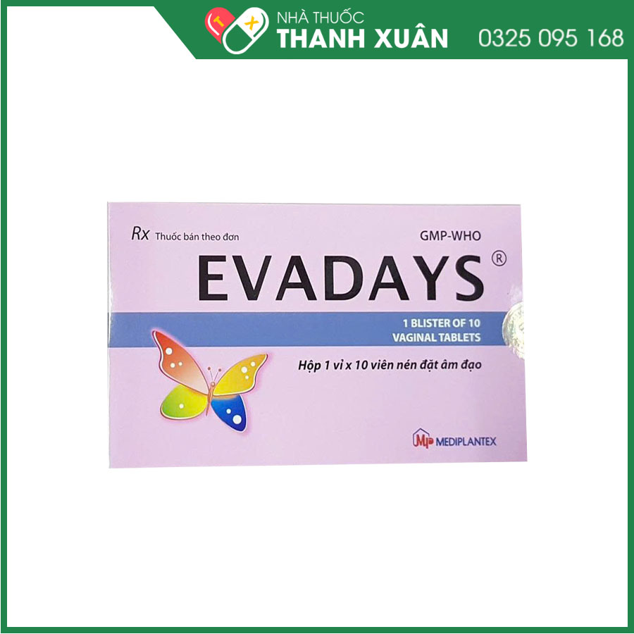 Evadays điều trị nhiễm nấm âm đạo, viêm âm đạo